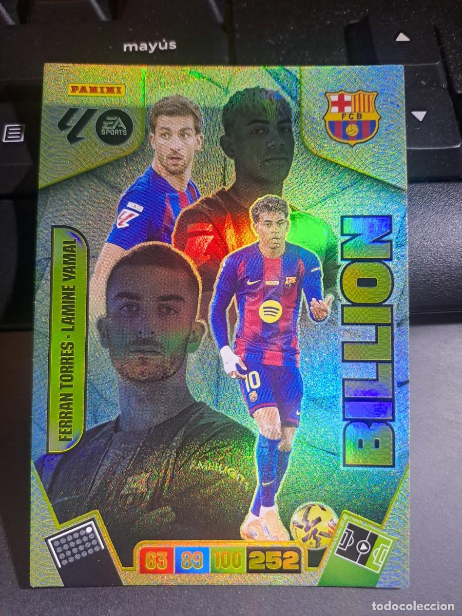 Coleccionismo Cromos antiguos: ADRENALYN XL FERRAN TORRES LAMINE YAMAL BILLION BARCELONA CROMO LIGA 2025 2026 25 26 PANINI