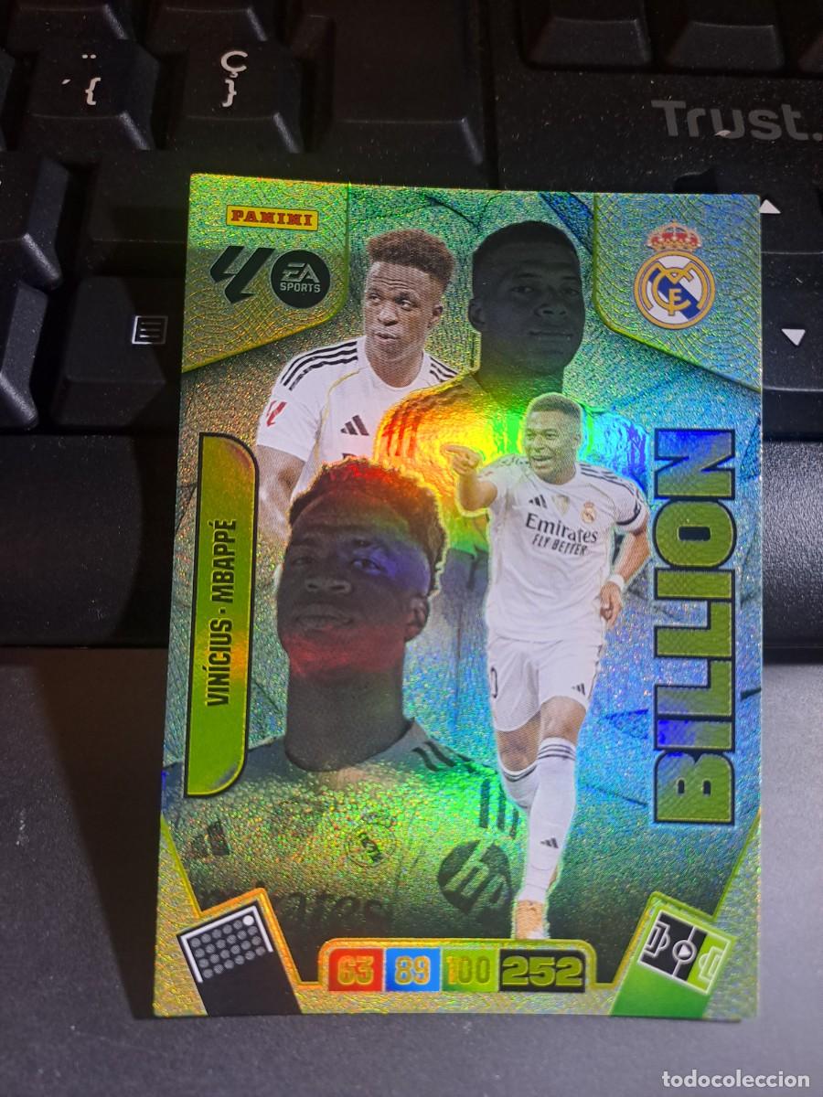 Coleccionismo Cromos antiguos: ADRENALYN XL VINICIUS MBAPPE BILLION REAL MADRID CROMO LIGA 2025 2026 25 26 PANINI
