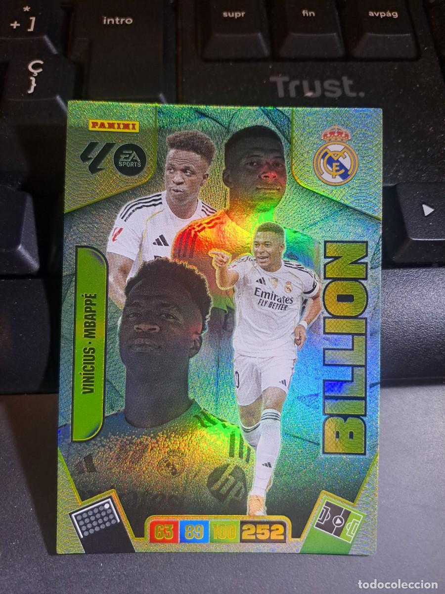 Coleccionismo Cromos antiguos: ADRENALYN XL VINICIUS MBAPPE BILLION REAL MADRID CROMO LIGA 2025 2026 25 26 PANINI