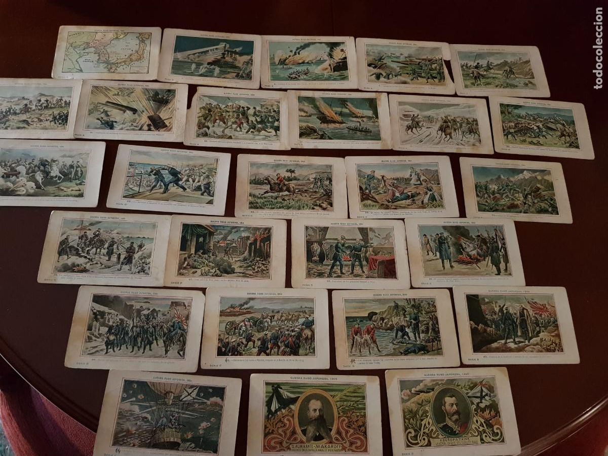 Coleccionismo Cromos antiguos: LOTE DE 27 CROMOS-CHOCOLATES A. SOLE ALSINA-GUERRA RUSO-JAPONESA A&Ntilde;O 1904