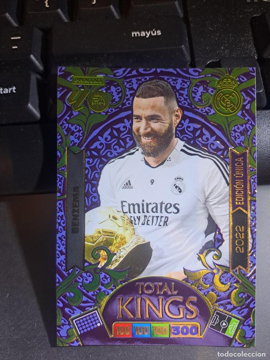 Coleccionismo Cromos antiguos: ADRENALYN XL BENZEMA EDICION UNICA TOTAL KINGS 2022 REAL MADRID CROMO LIGA 2025 2026 25 26 PANINI