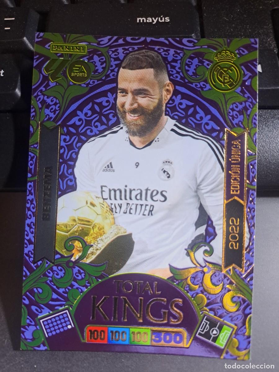 Coleccionismo Cromos antiguos: ADRENALYN XL BENZEMA EDICION UNICA TOTAL KINGS 2022 REAL MADRID CROMO LIGA 2025 2026 25 26 PANINI