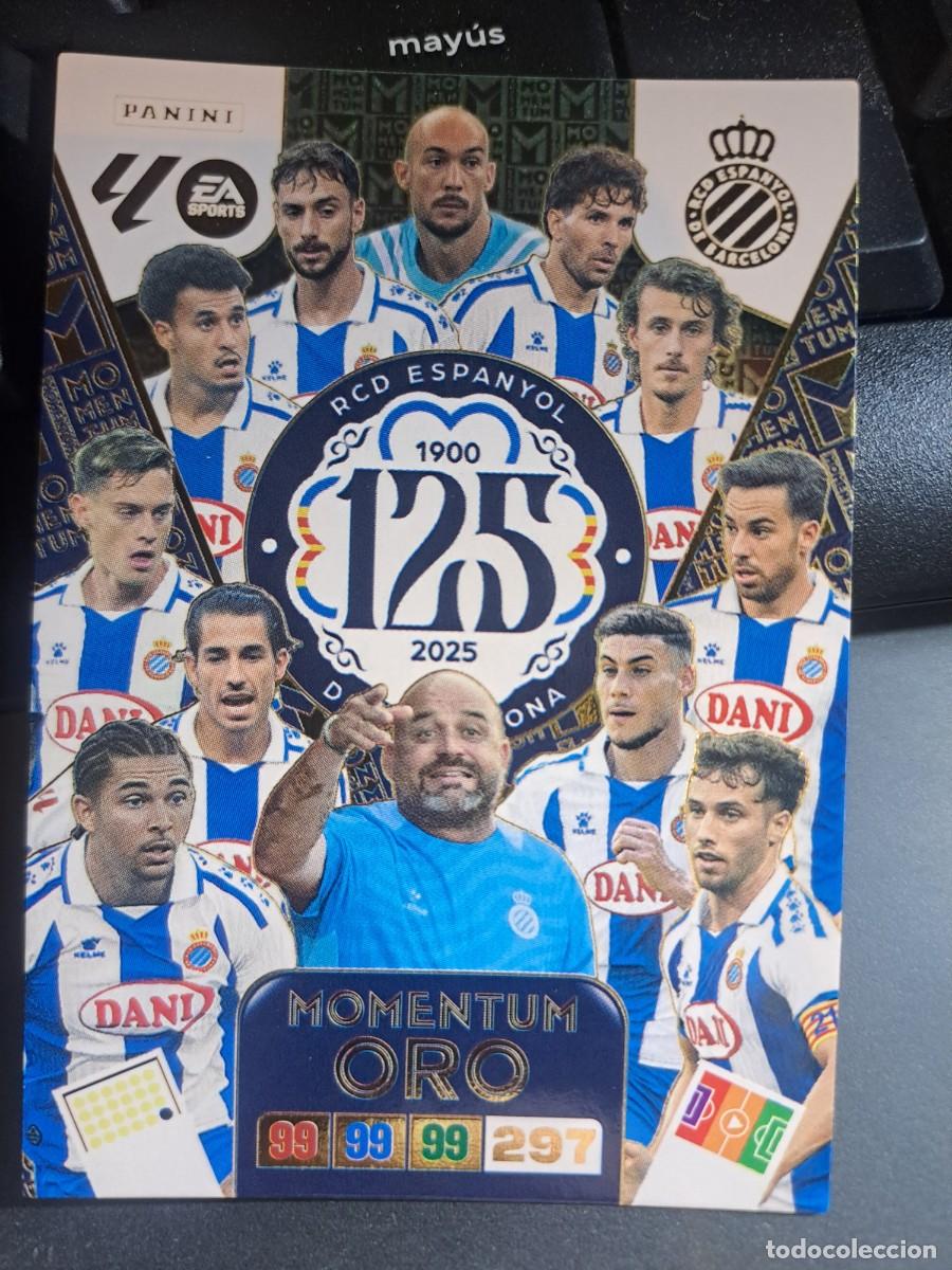Coleccionismo Cromos antiguos: ADRENALYN XL 125 ANIVERSARIO MOMENTUM ORO ESPANYOL ESPA&Ntilde;OL CROMO LIGA 2025 2026 25 26 PANINI