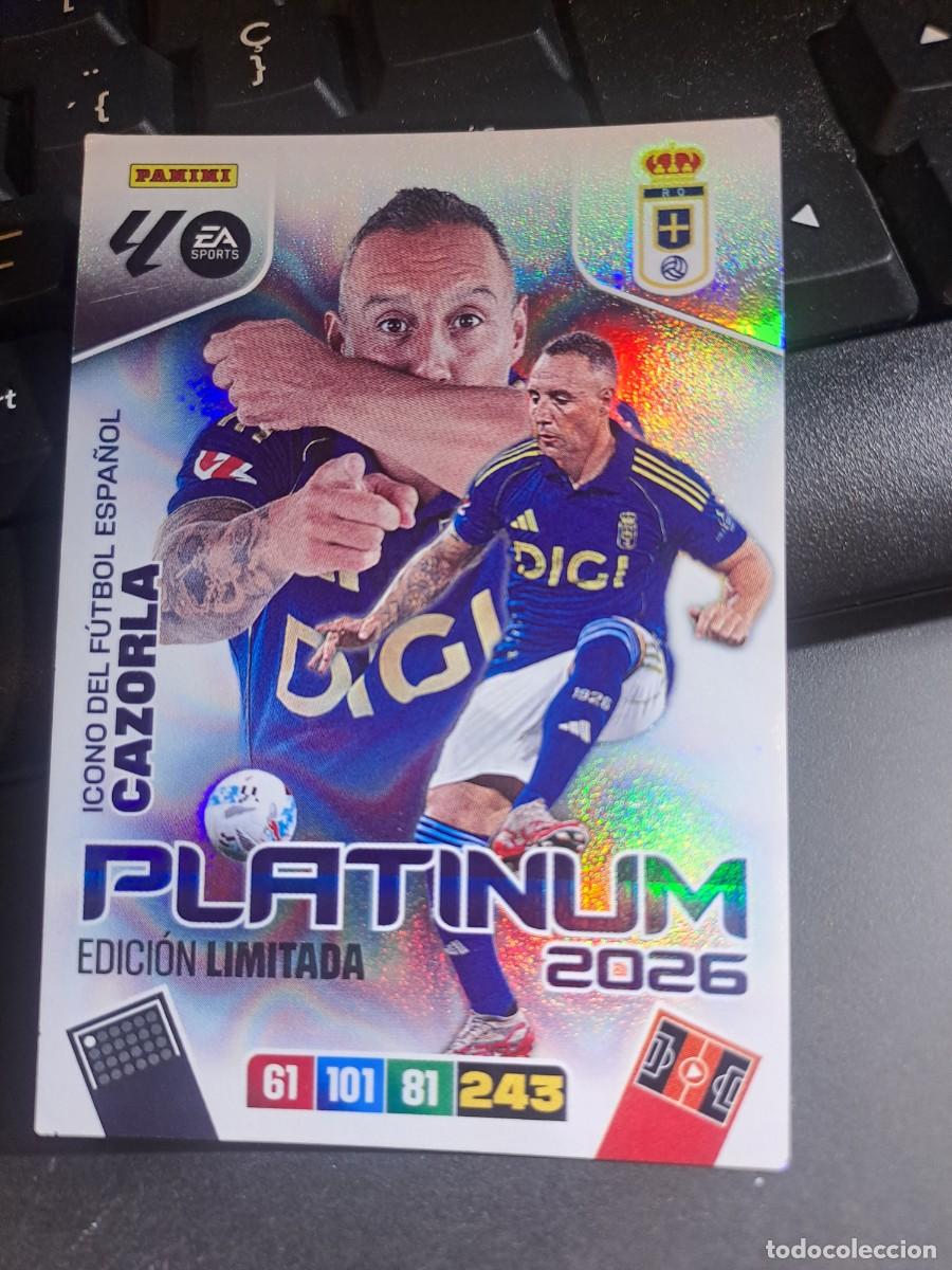 Coleccionismo Cromos antiguos: ADRENALYN XL CAZORLA PLATINUM 2026 EDICION LIMITADA OVIEDO CROMO LIGA 2025 2026 25 26 PANINI