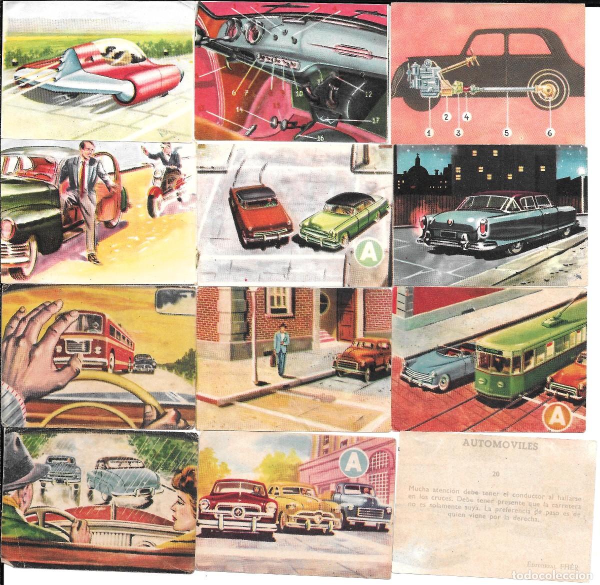 Coleccionismo Cromos antiguos: i&ntilde;i LOTE 67 CROMOS NUEVOS AUTOM&Oacute;VILES FHER 1958 PREGUNTE FALTAS ROBLE