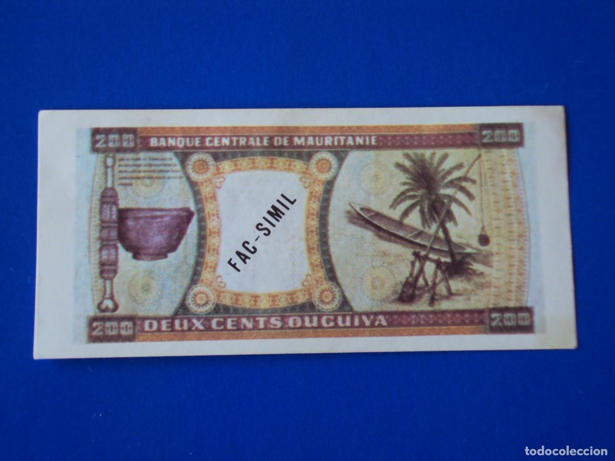 Coleccionismo Cromos antiguos: CROMO N&Uacute;MERO 151 BILLETES DEL MUNDO DIDEC MAURITANIA 200 OUG NUNCA PEGADO LETRAS AZULES SIN LOGO