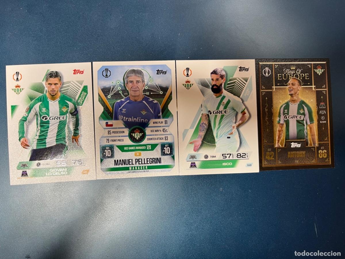 Coleccionismo Cromos antiguos: 4 cromos real betis match attax extra 25-26