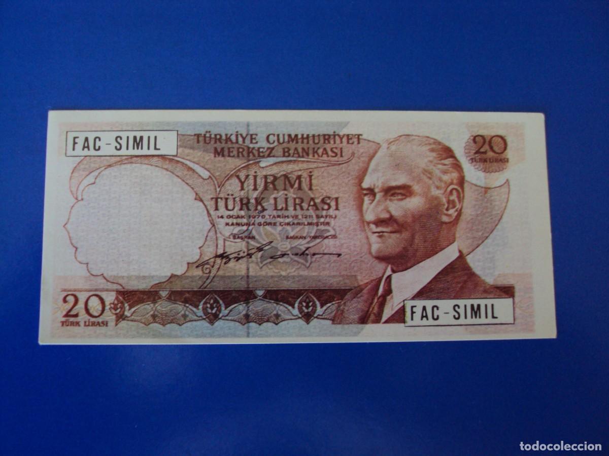 Coleccionismo Cromos antiguos: CROMO N&Uacute;MERO 206 BILLETES DEL MUNDO DIDEC TURQU&Iacute;A 20 LIBRAS NUNCA PEGADO LETRAS AZULES SIN LOGO