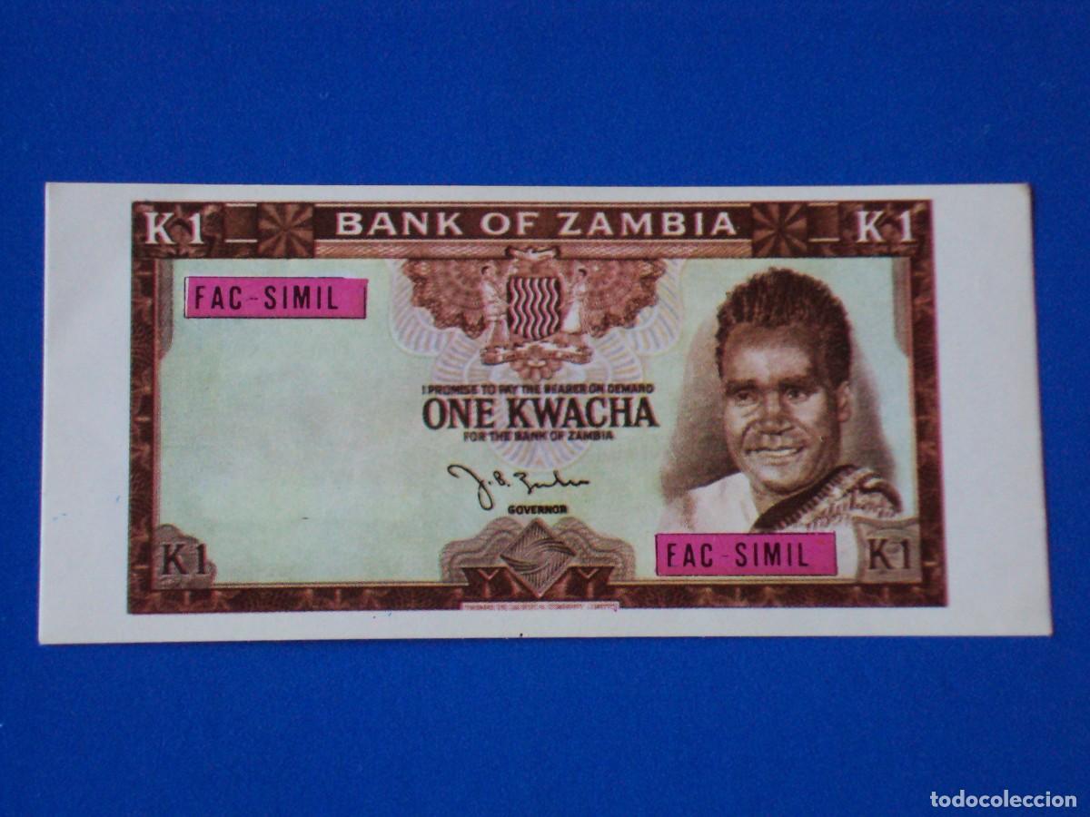 Coleccionismo Cromos antiguos: CROMO N&Uacute;MERO 224 BILLETES DEL MUNDO DIDEC ZAMBIA 1 KWACHA NUNCA PEGADO LETRAS AZULES SIN LOGO