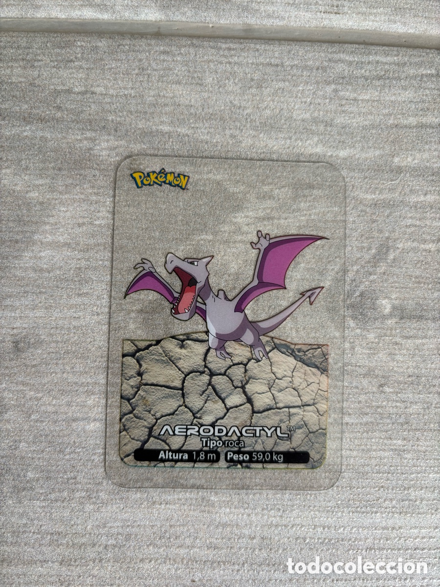 Coleccionismo Cromos antiguos: Carta Lamincards lamin card Pokemon 1 generaci&oacute;n aerodactyl