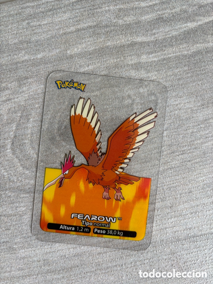 Coleccionismo Cromos antiguos: Carta Lamincards lamin card Pokemon 1 generaci&oacute;n fearow