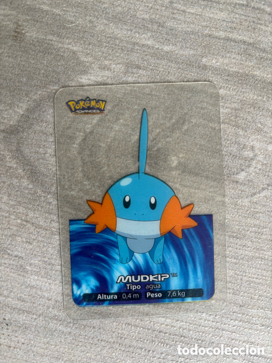 Coleccionismo Cromos antiguos: Carta Lamincards lamin card Pokemon advanced generaci&oacute;n mudkip