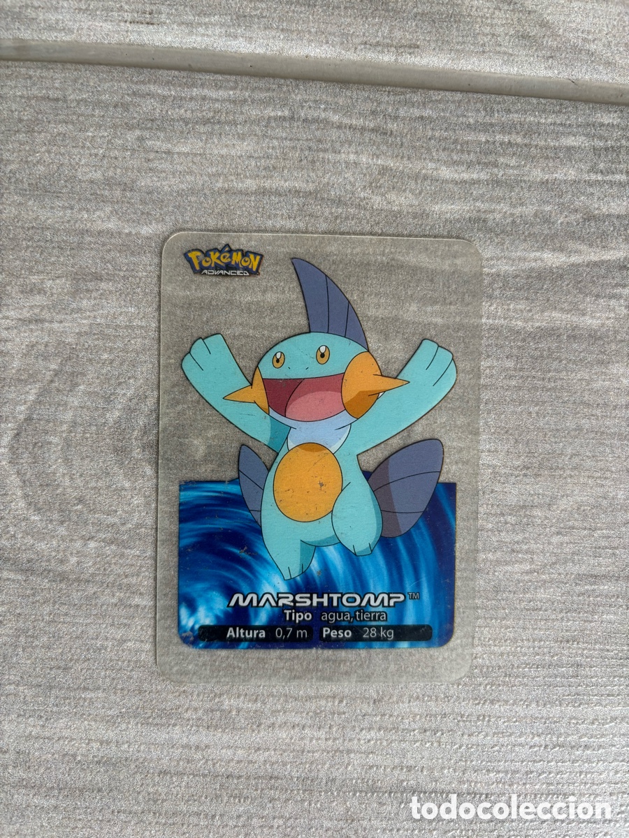 Coleccionismo Cromos antiguos: Carta Lamincards lamin card Pokemon advanced generaci&oacute;n marshtomp