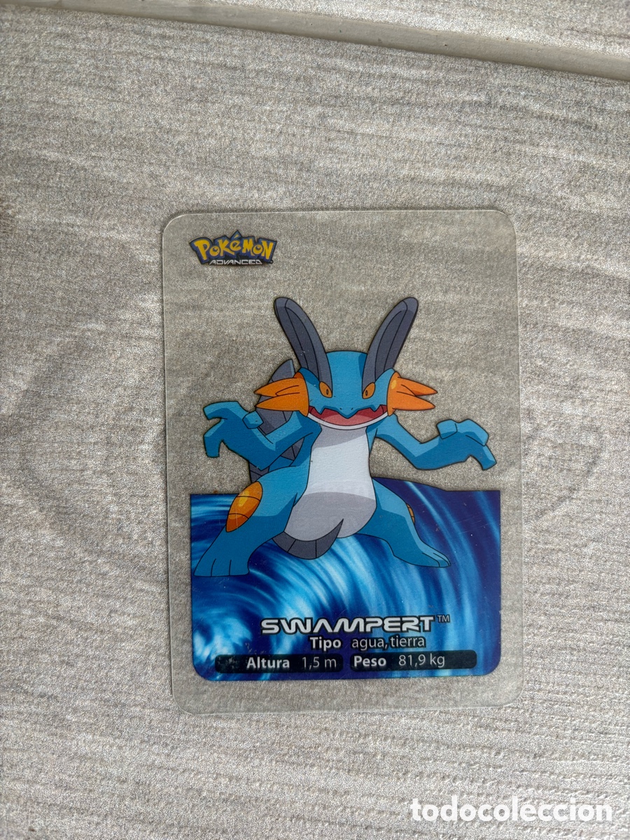 Coleccionismo Cromos antiguos: Carta Lamincards lamin card Pokemon advanced generaci&oacute;n swampert