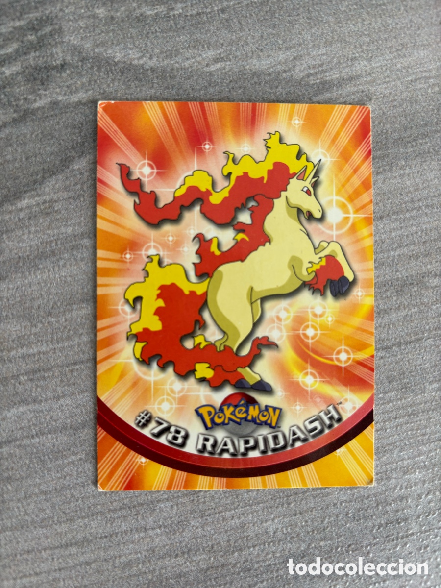 Coleccionismo Cromos antiguos: Carta pokemon topps a&ntilde;o 2000 ilustraci&oacute;n Rapidash 78