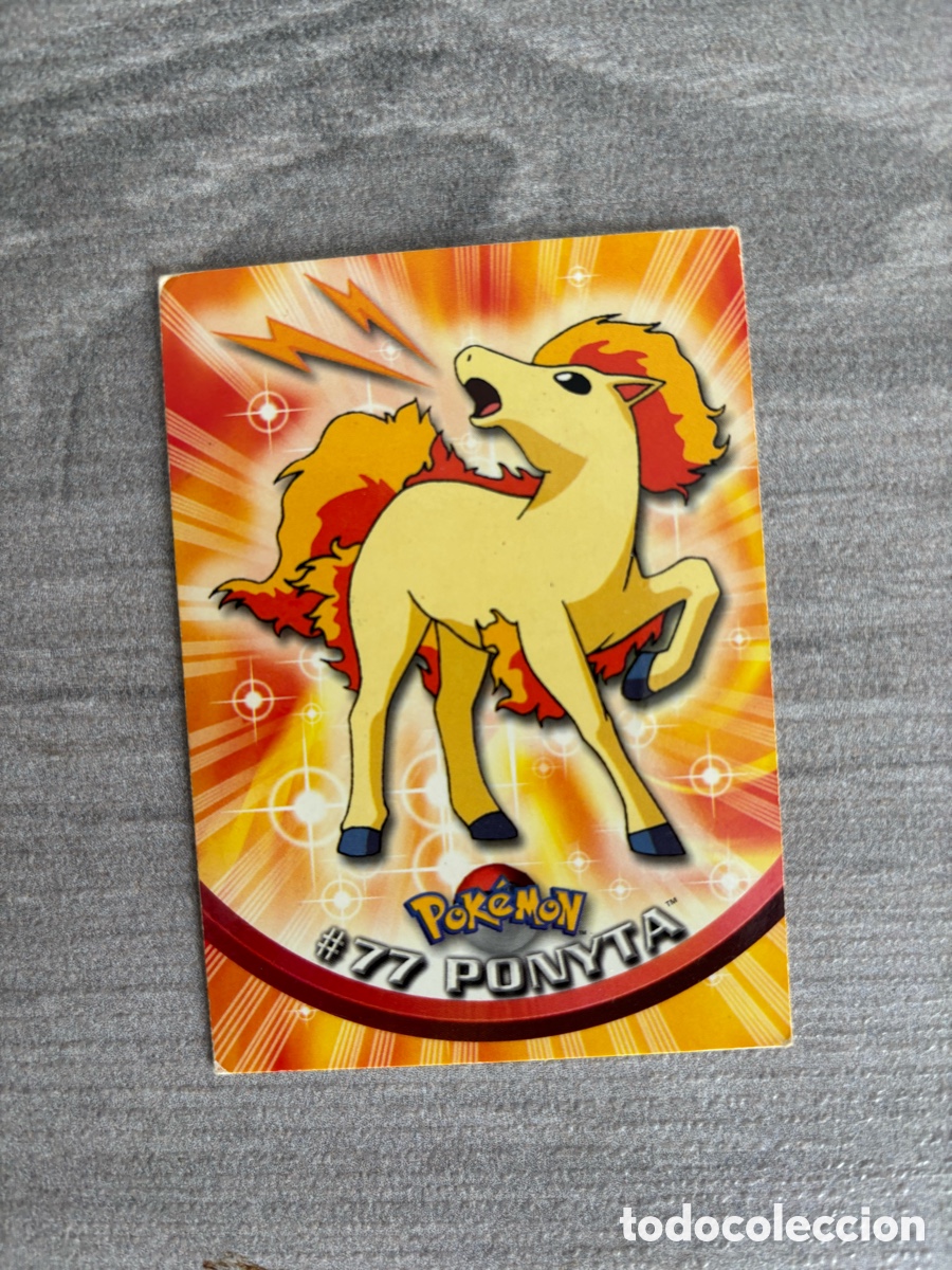 Coleccionismo Cromos antiguos: Carta pokemon topps a&ntilde;o 2000 ilustraci&oacute;n Ponyta 77