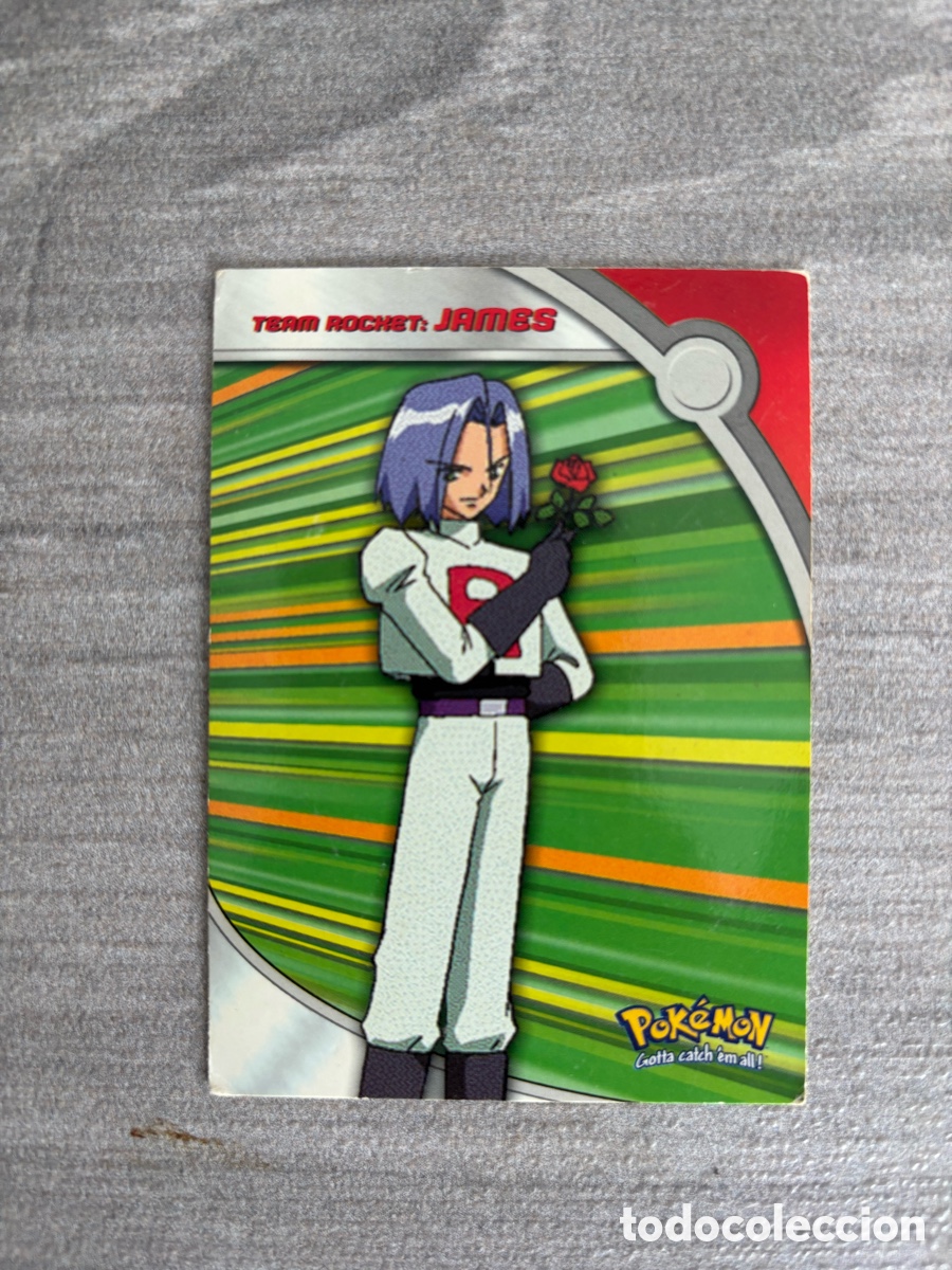 Coleccionismo Cromos antiguos: Carta pokemon topps a&ntilde;o 2000 ilustraci&oacute;n James Team Rocket