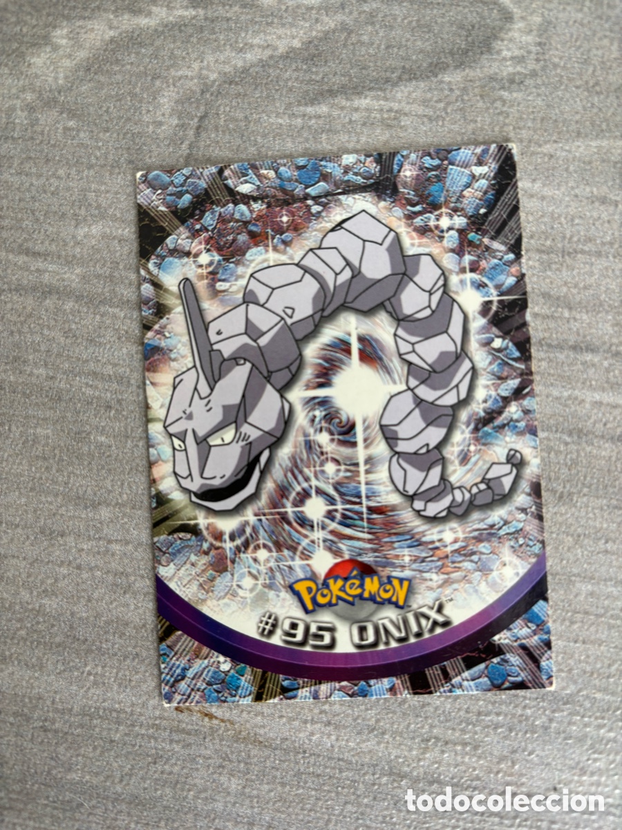 Coleccionismo Cromos antiguos: Carta pokemon topps a&ntilde;o 2000 ilustraci&oacute;n Onix 95