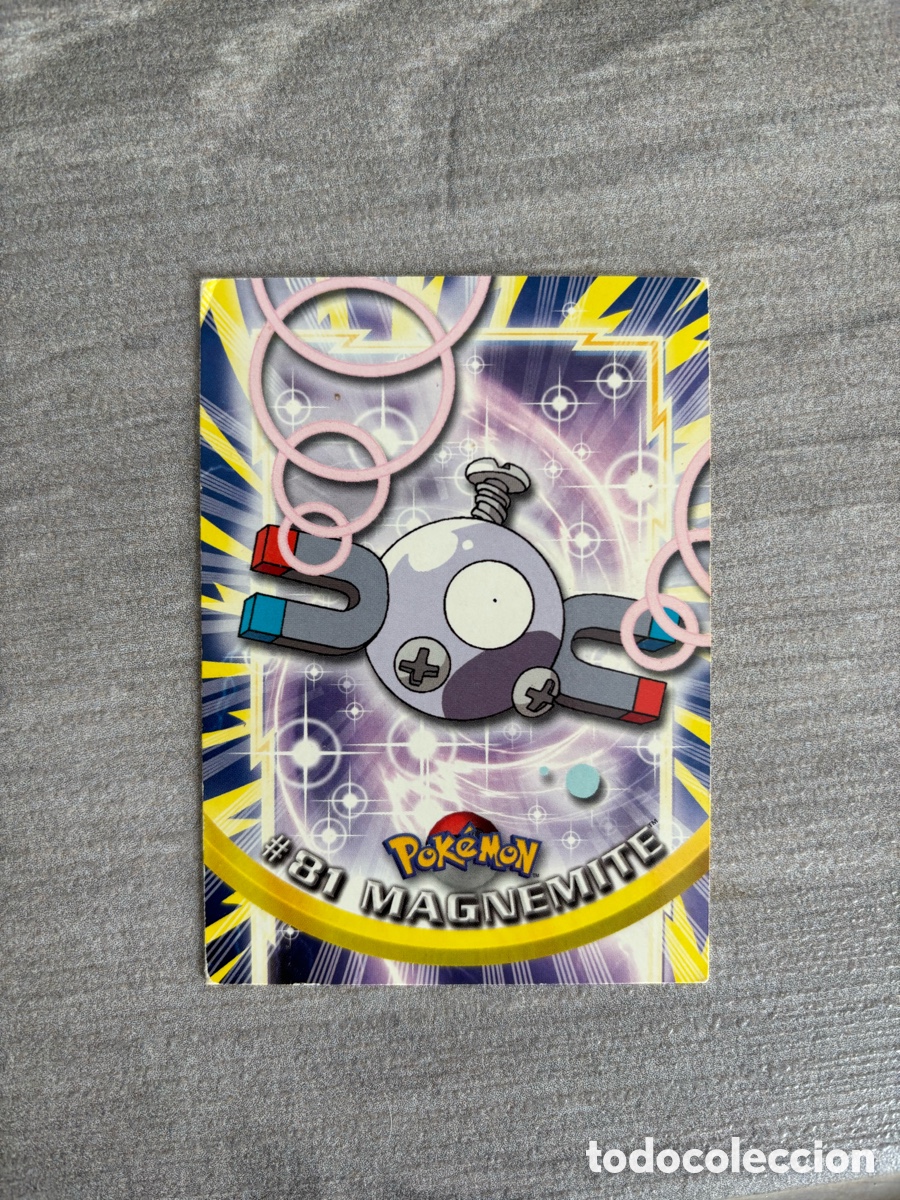 Coleccionismo Cromos antiguos: Carta pokemon topps a&ntilde;o 2000 ilustraci&oacute;n Magnemite 81