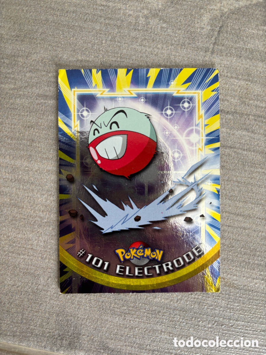 Coleccionismo Cromos antiguos: Carta pokemon topps a&ntilde;o 2000 ilustraci&oacute;n Electrode 101