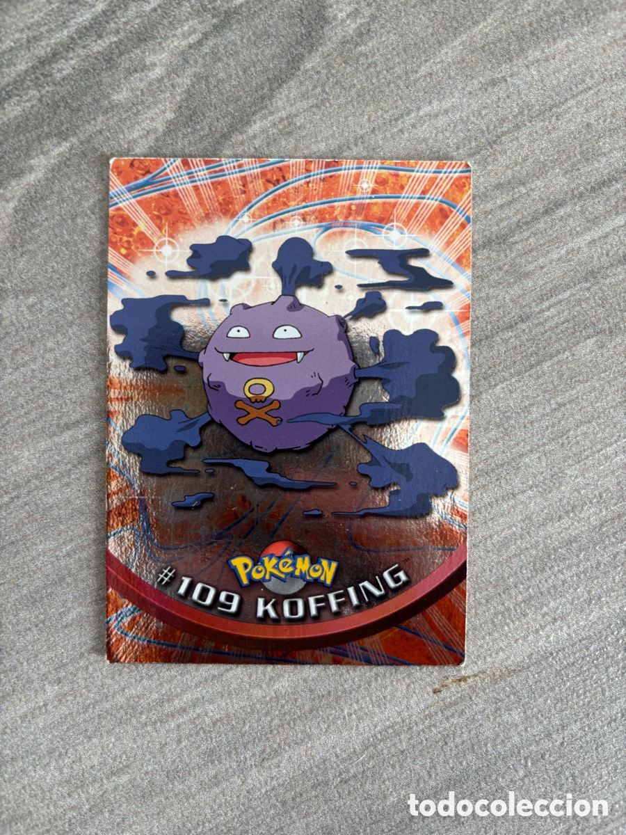 Coleccionismo Cromos antiguos: Carta pokemon topps a&ntilde;o 2000 ilustraci&oacute;n Koffing 109