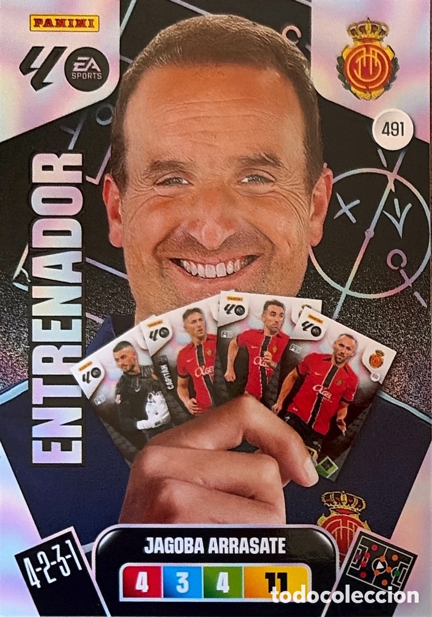 Coleccionismo Cromos antiguos: 491.- JAGOBA ARRASATE -ENTRENADOR- (MALLORCA) ADRENALYN XL LIGA 2025/26 (PANINI)
