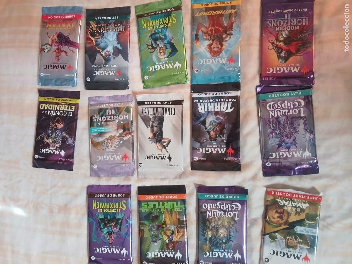 Coleccionismo Cromos antiguos: Sobre de cartas m&aacute;gic the Gathering tortugas ninja,final fantasy,avatar,se&ntilde;or de los anillos.5&euro;unida