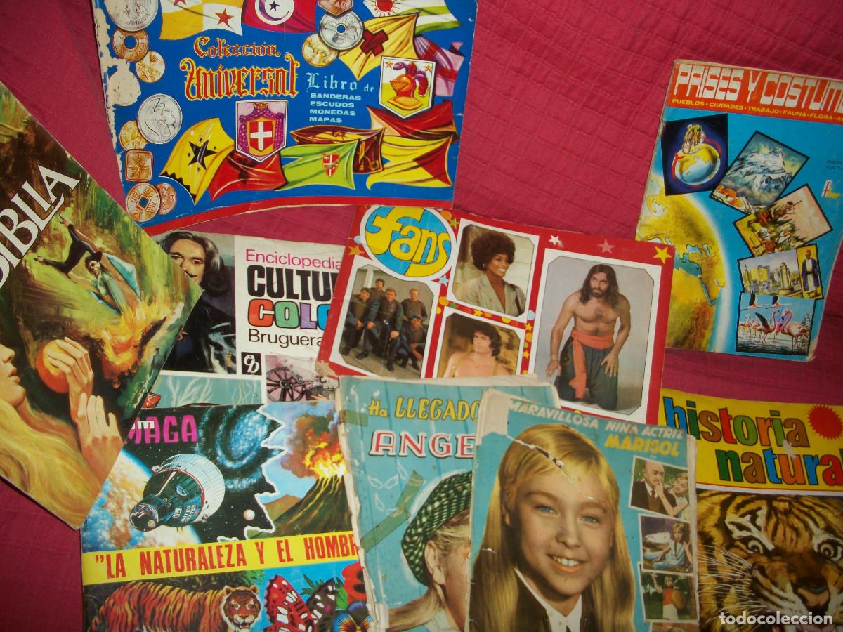 Colecionismo Cromos antigos: LOTE 9 ALBUM CROMOS(MARISOL/LA BIBLIA/FANS/NATURALEZA Y EL HOMBRE/PAISES Y COSTUMBRES..LEER