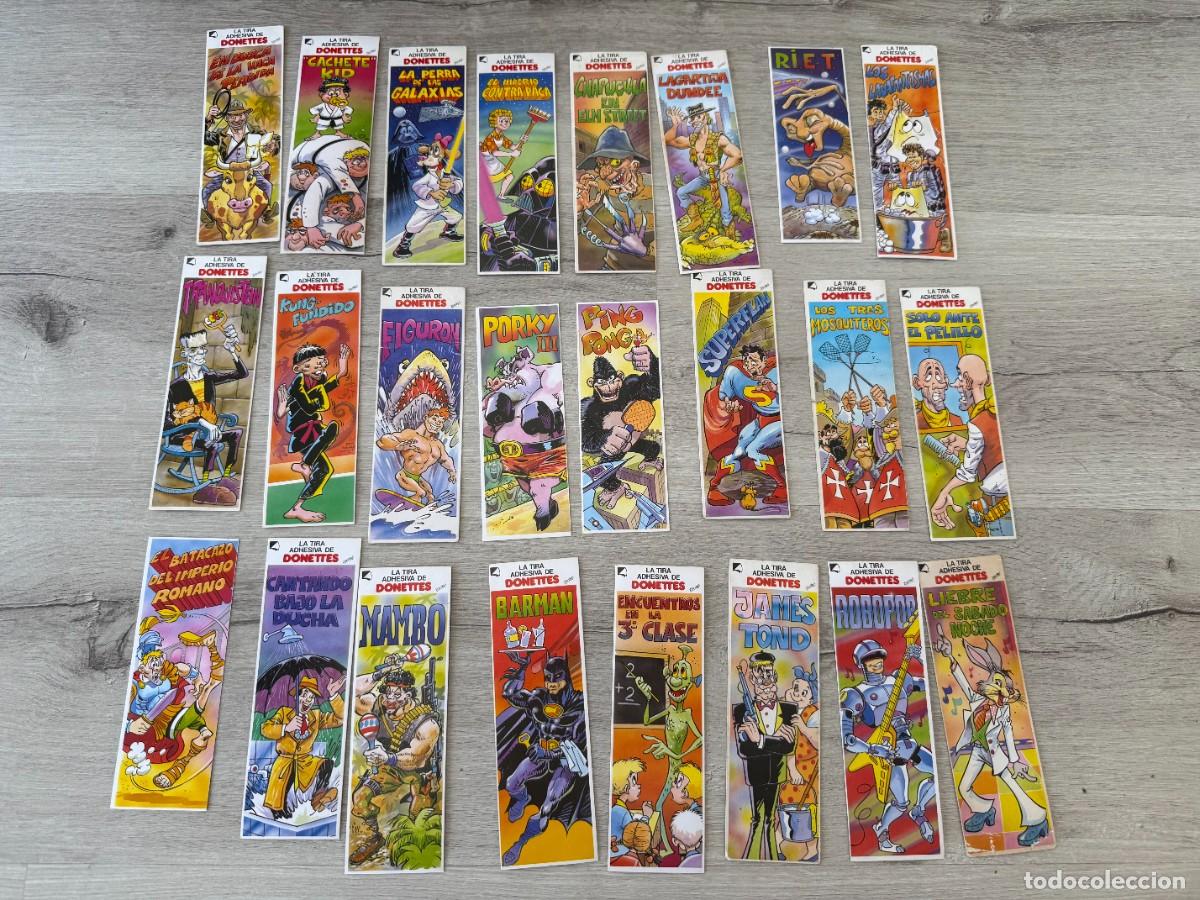 Coleccionismo Cromos antiguos: Parodias de cine - Las tiras adhesivas de Donettes - completa