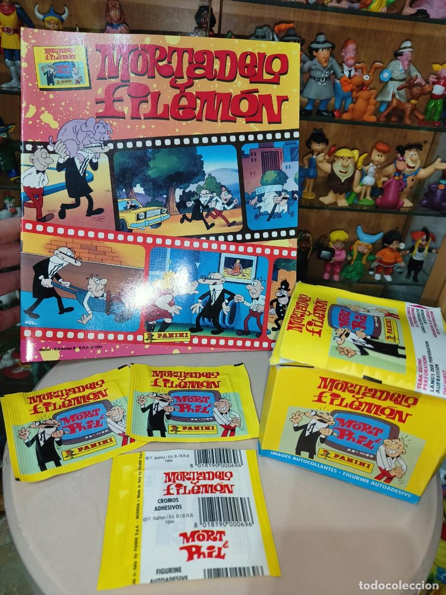 Coleccionismo Cromos antiguos: Ocasion coleccionistas ! Album vacio + caja con 50 sobres cromos Mortadelo y Filemon Panini 1994
