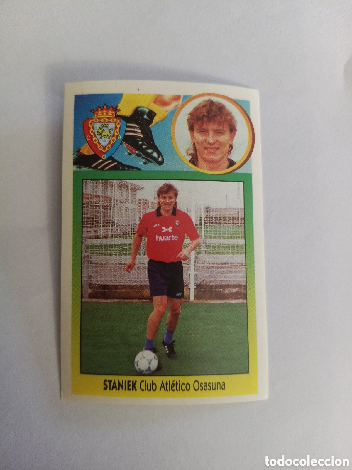 Coleccionismo Cromos antiguos: Cromo adhesivo staniek coloca osasuna liga 93 94 ediciones sin pegar