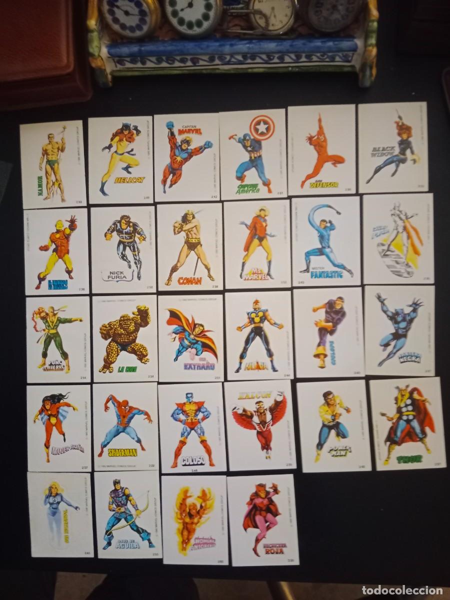 Coleccionismo Cromos antiguos: LOTE DE 28 CROMOS ADHESIVOS TROQUELADOS - COLECCION SUPERHEROES TERRABUSI MANON - 1980 MARVEL COMICS