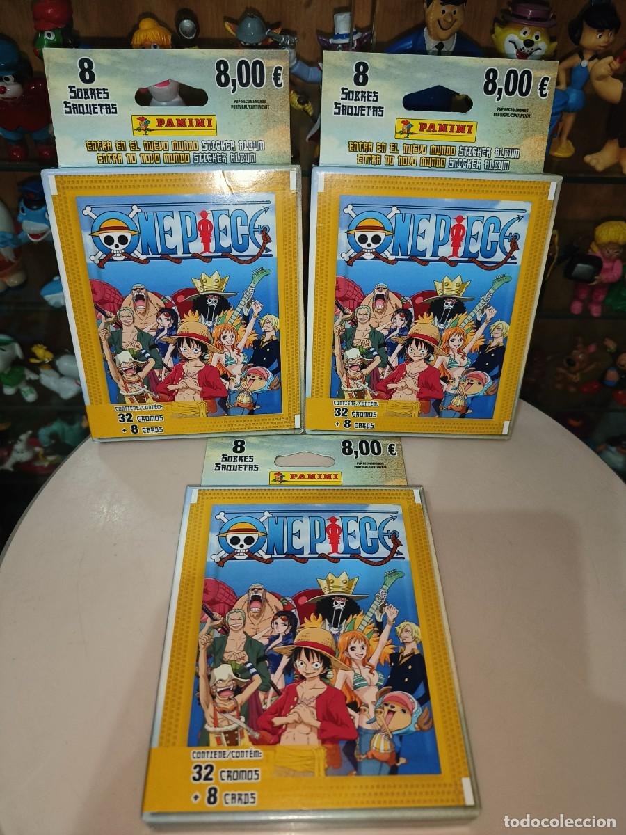 Coleccionismo Cromos antiguos: Ocasion ! 3 cajas con 8 sobres cada una coleccion One Piece Panini