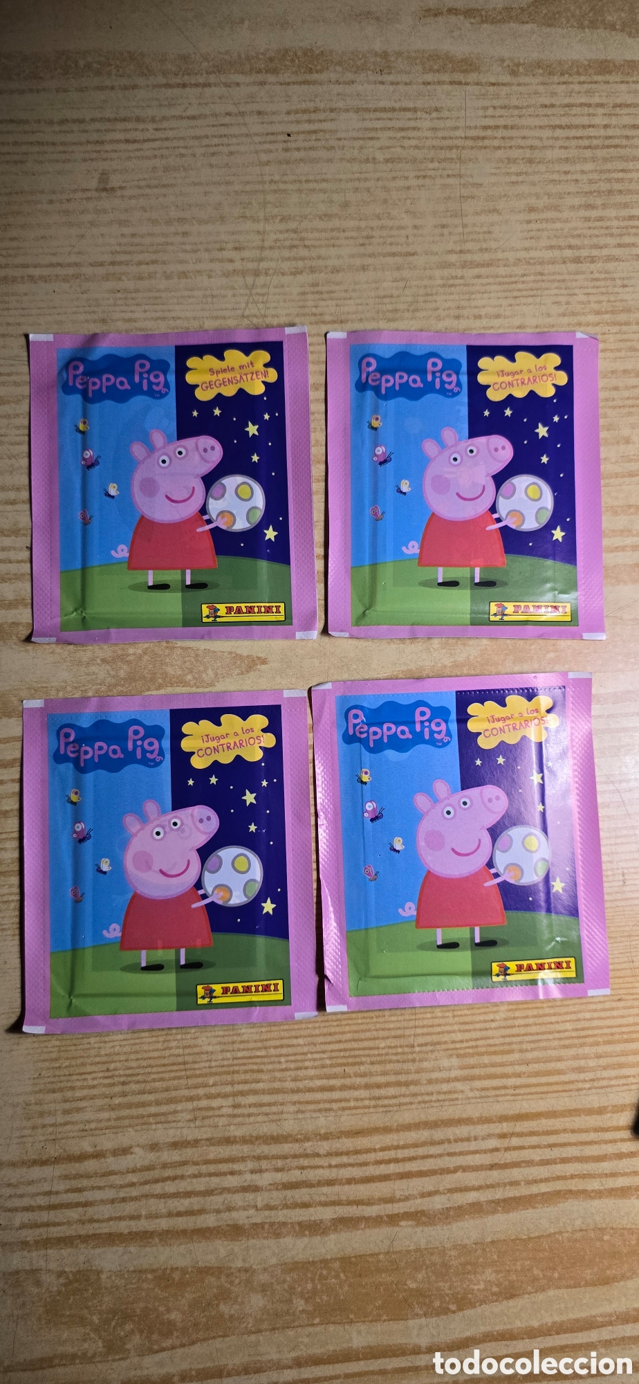 Coleccionismo Cromos antiguos: Peppa Pig 4 sobres de cromos a estrenar o