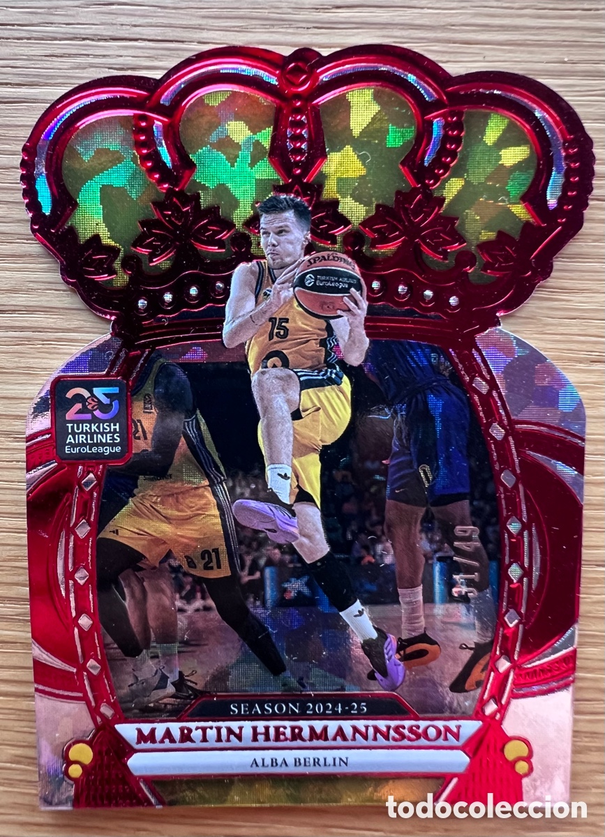 Coleccionismo Cromos antiguos: Card Euroleague Martin Hermansson Crown Royale limitada