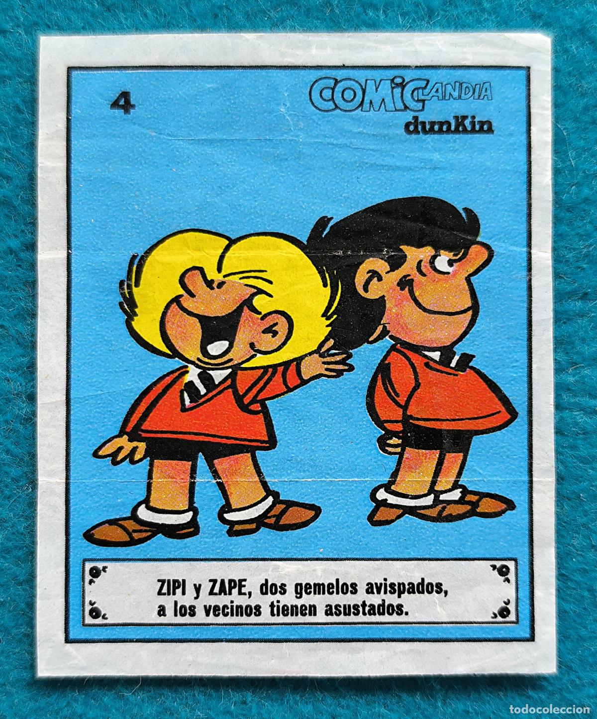 Coleccionismo Cromos antiguos: RW CROMO ZIPI Y ZAPE COMICLANDIA N&ordm; 4 DUNKIN ORGINAL