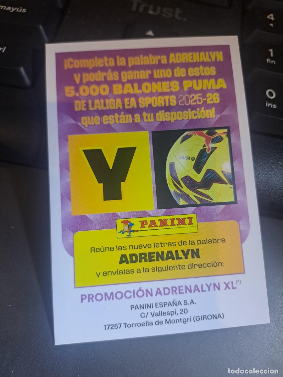 Coleccionismo Cromos antiguos: ADRENALYN XL GRAN PROMOCION BALON LETRA Y CROMO LIGA 2025 2026 25 26 PANINI