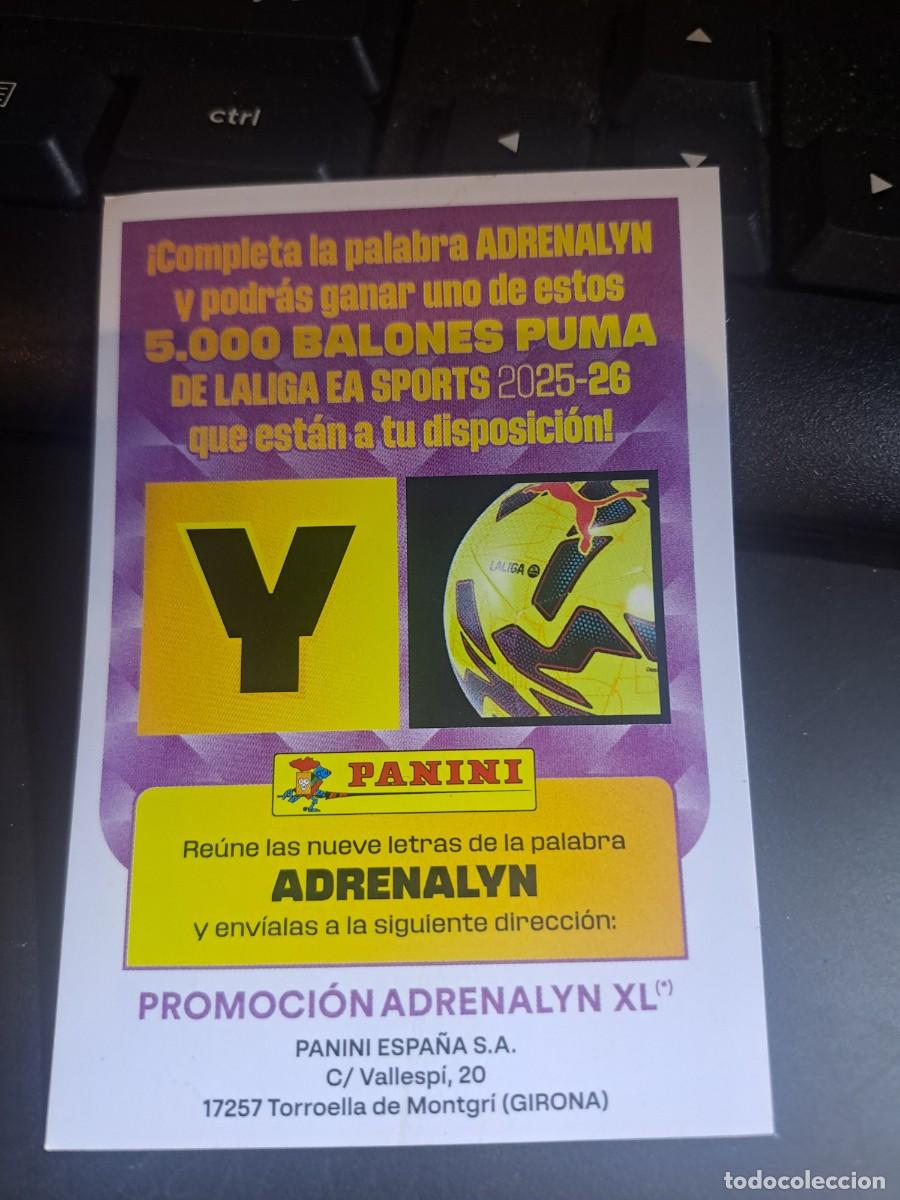Coleccionismo Cromos antiguos: ADRENALYN XL GRAN PROMOCION BALON LETRA Y CROMO LIGA 2025 2026 25 26 PANINI