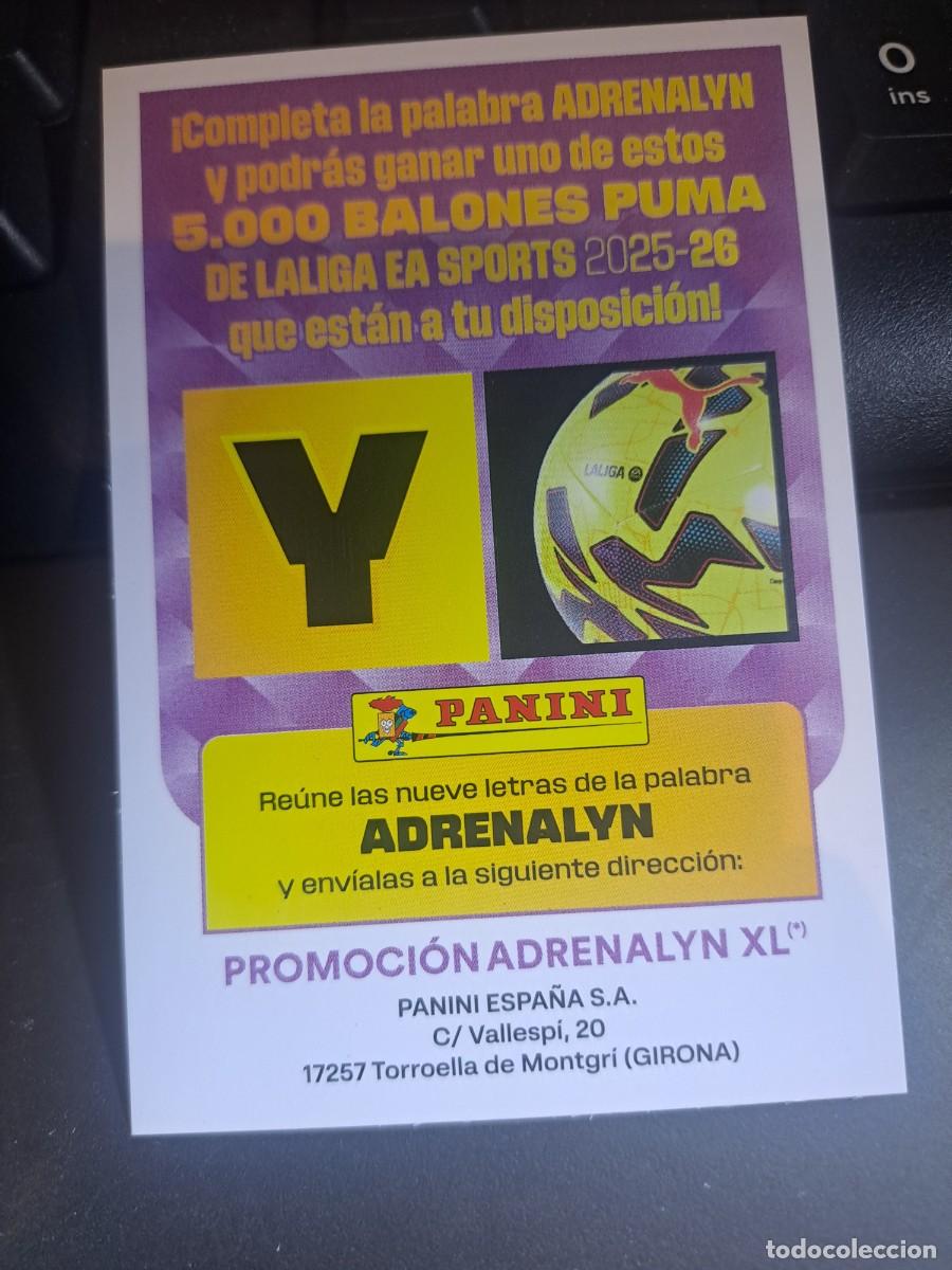 Coleccionismo Cromos antiguos: ADRENALYN XL GRAN PROMOCION BALON LETRA Y CROMO LIGA 2025 2026 25 26 PANINI