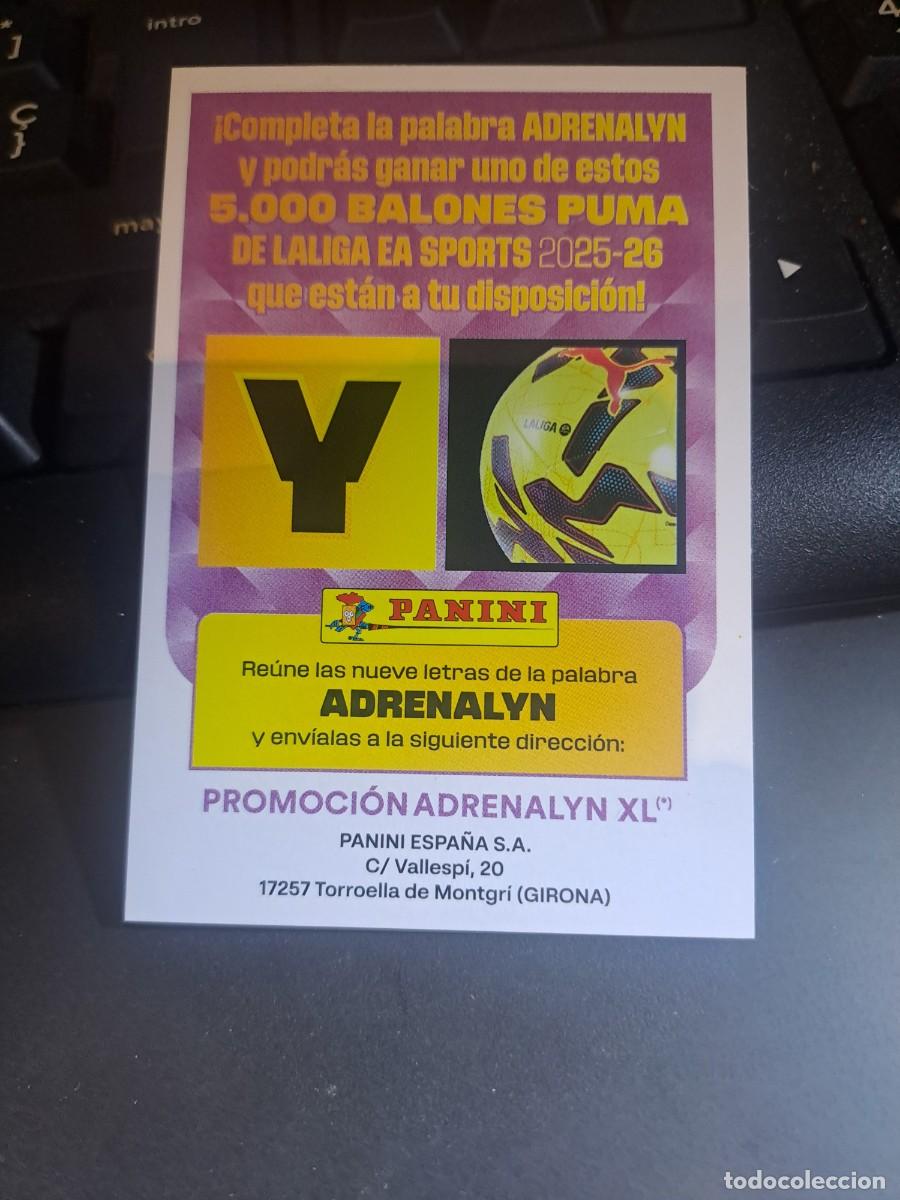 Coleccionismo Cromos antiguos: ADRENALYN XL GRAN PROMOCION BALON LETRA Y CROMO LIGA 2025 2026 25 26 PANINI