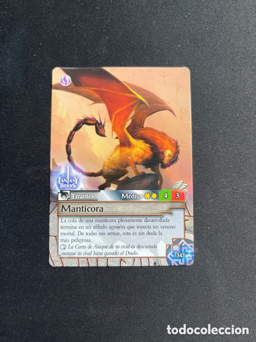 Coleccionismo Cromos antiguos: Manticora 347 Fantasy Riders 2018 Panini