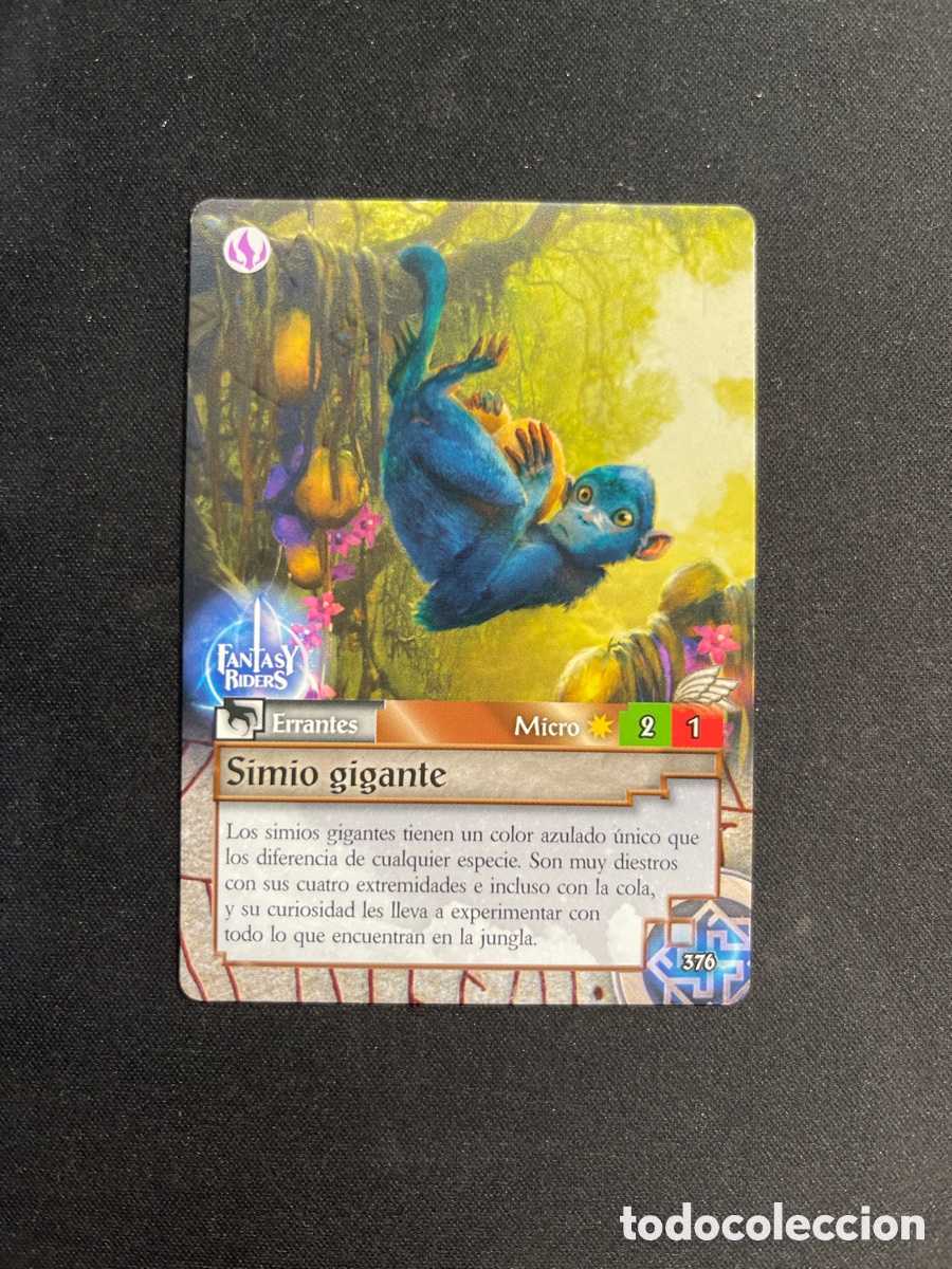 Coleccionismo Cromos antiguos: Simio gigante 376 Fantasy Riders 2018 Panini