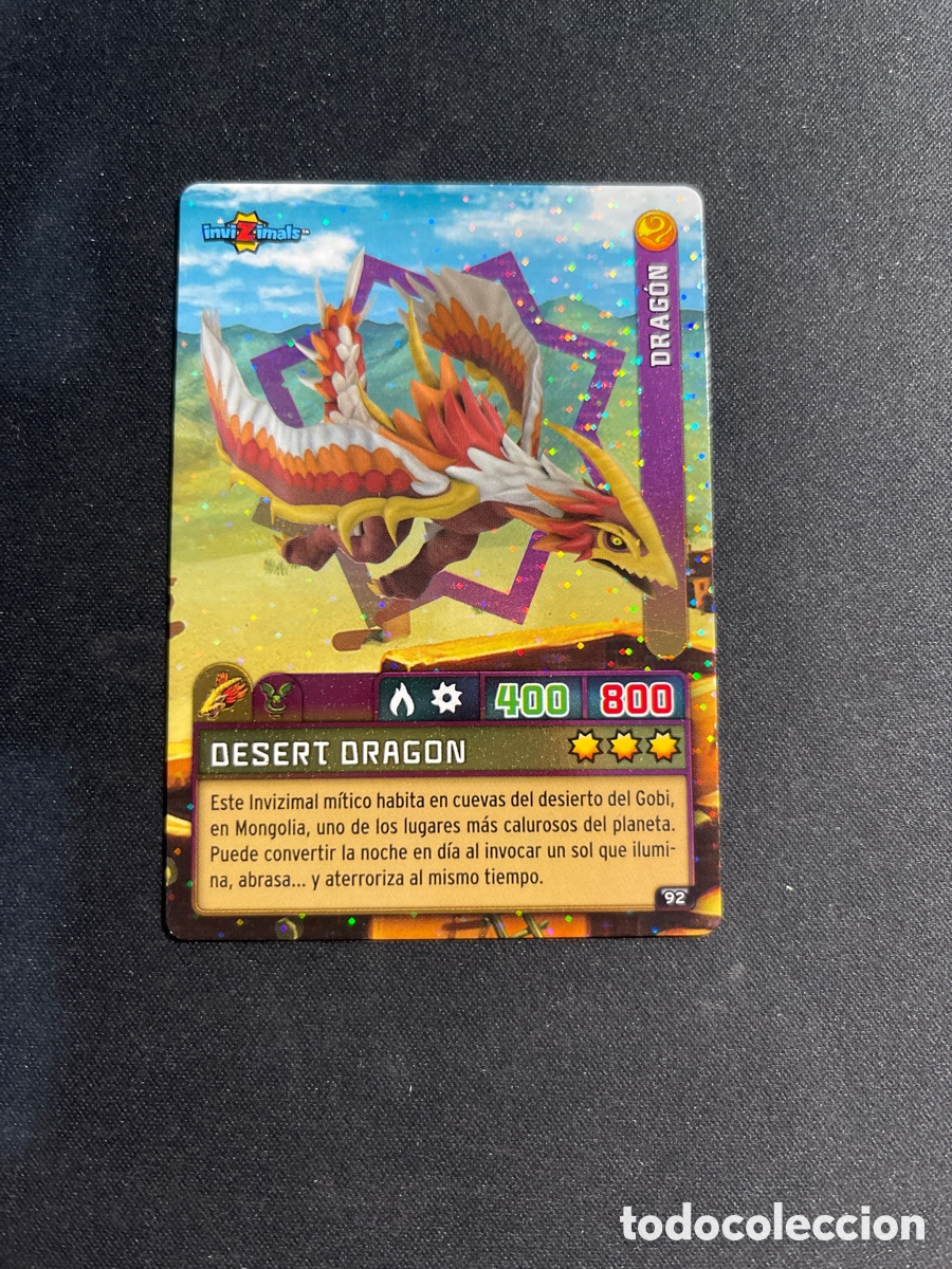 Coleccionismo Cromos antiguos: Desert Dragon 92 Invizimals Criaturas Secretas 2023 Panini