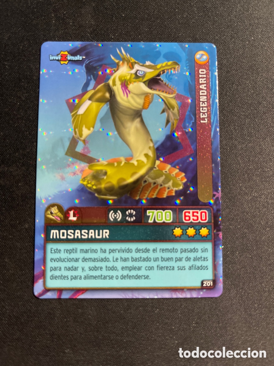 Collectable Antique Stickers: Mosasaur 201 Invizimals Criaturas Secretas 2023 Panini