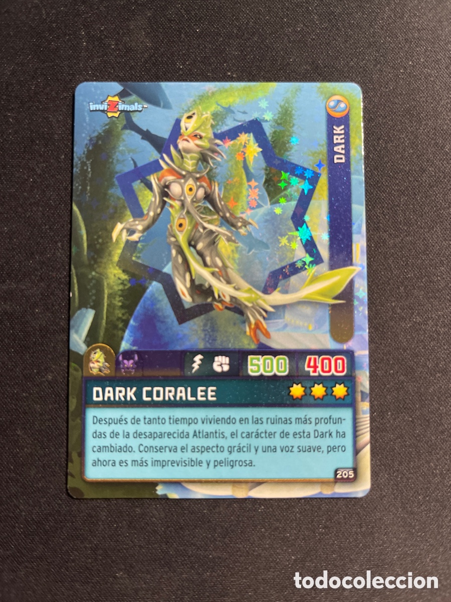 Collectable Antique Stickers: Dark Coralee 205 Invizimals Criaturas Secretas 2023 Panini
