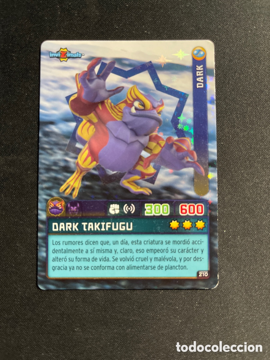 Collectable Antique Stickers: Dark Takifugu 210 Invizimals Criaturas Secretas 2023 Panini