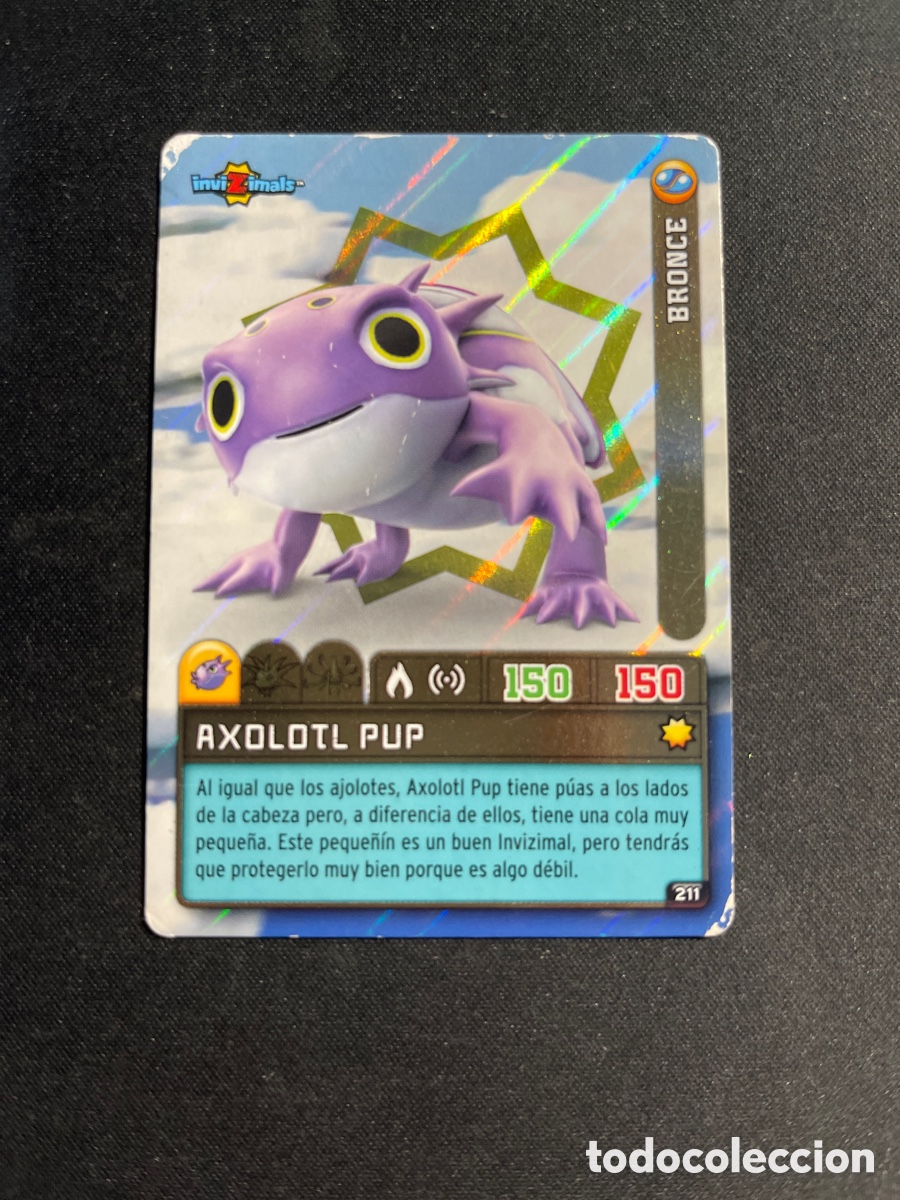Collectable Antique Stickers: Axolotl Pup 211 Invizimals Criaturas Secretas 2023 Panini