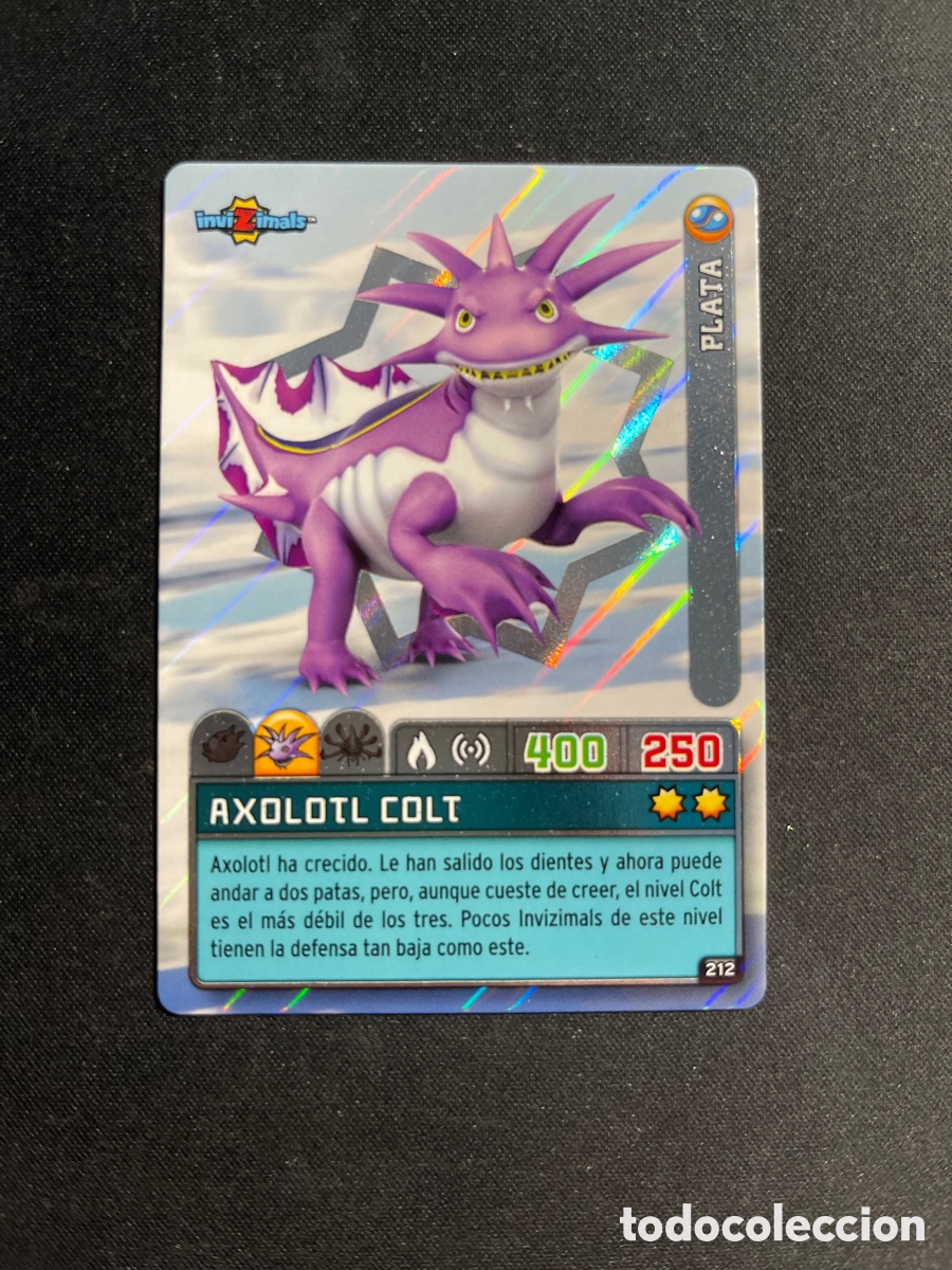 Collectable Antique Stickers: Axolotl Colt 212 Invizimals Criaturas Secretas 2023 Panini
