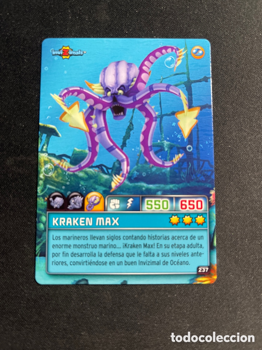 Coleccionismo Cromos antiguos: Kraken Max 237 Invizimals Criaturas Secretas 2023 Panini