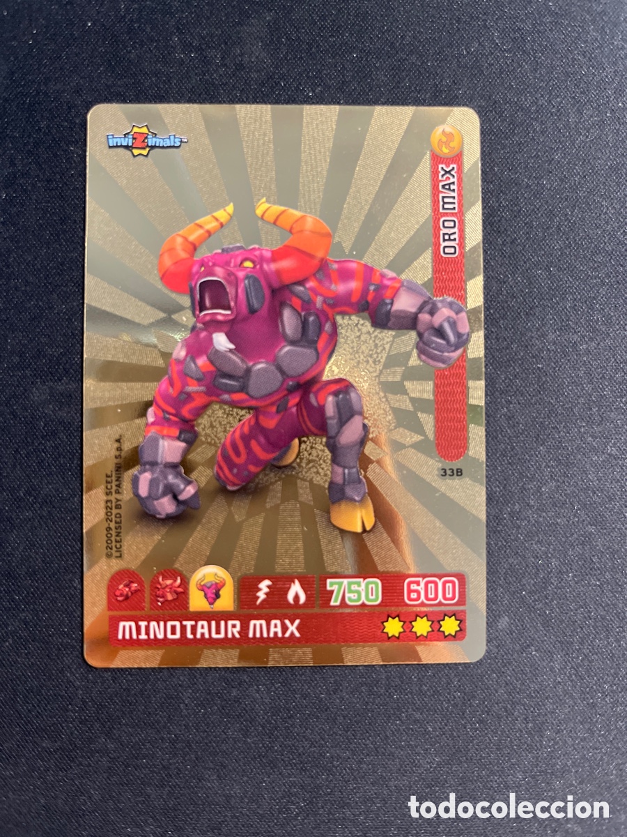 Coleccionismo Cromos antiguos: Minotaur Max 33B 33 B Invizimals Criaturas Secretas 2023 Panini
